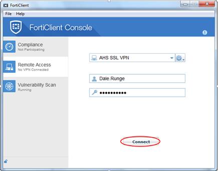 forticlient remote access